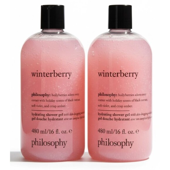 Philosophy Other - 2 PACK Philosophy WINTERBERRY Shampoo, Shower Gel & Bubble Bath - 16 fl oz Each